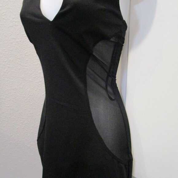 SUPERDOWN ROXY BLACK HALTER MINI DRESS NWT SMALL - Picture 3 of 4